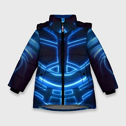 Куртка зимняя для девочки Неоновая броня Neon Armor, цвет: 3D-светло-серый