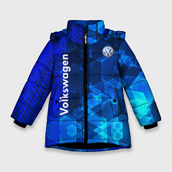 Куртка зимняя для девочки Volkswagen, цвет: 3D-черный
