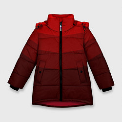 Куртка зимняя для девочки Красный Градиент, цвет: 3D-красный