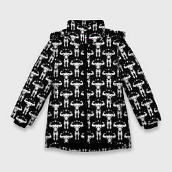 Куртка зимняя для девочки Фитнес, цвет: 3D-черный