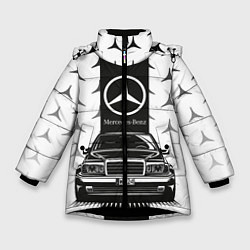 Куртка зимняя для девочки MERCEDES BENZ, цвет: 3D-черный
