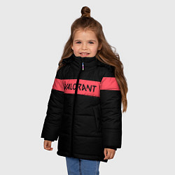 Куртка зимняя для девочки VALORANT цвета 3D-черный — фото 2