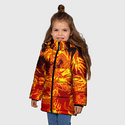 Куртка зимняя для девочки ДРАКОН, цвет: 3D-красный — фото 2