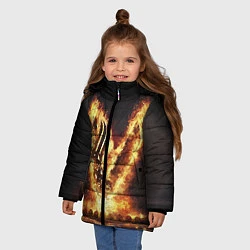 Куртка зимняя для девочки ВИКИНГИ VIKINGS V, цвет: 3D-черный — фото 2