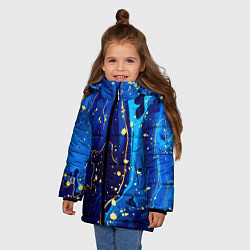 Куртка зимняя для девочки СИНИЙ ГРАНИТ, цвет: 3D-черный — фото 2