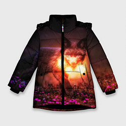 Зимняя куртка для девочки Лисица с фонариками