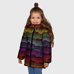 Куртка зимняя для девочки Радуга, цвет: 3D-красный — фото 2