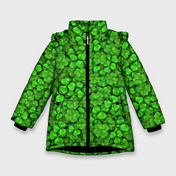 Зимняя куртка для девочки Зелёный клевер