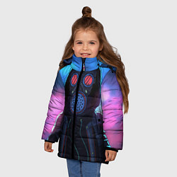 Куртка зимняя для девочки Сталкер, цвет: 3D-красный — фото 2
