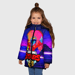 Куртка зимняя для девочки BRAWL STARS STU, цвет: 3D-красный — фото 2