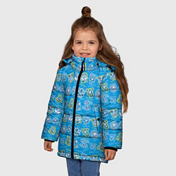 Куртка зимняя для девочки Знаки Зодиака, цвет: 3D-черный — фото 2