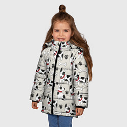 Куртка зимняя для девочки Собаки Dogs, цвет: 3D-черный — фото 2
