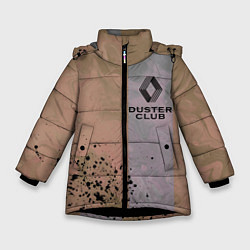 Куртка зимняя для девочки Renault Duster Club Рено Дастер Клуб, цвет: 3D-черный