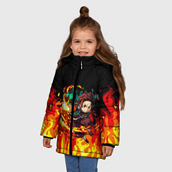 Куртка зимняя для девочки ТАНДЖИРО, цвет: 3D-светло-серый — фото 2