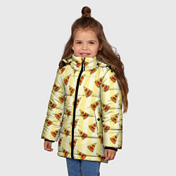 Куртка зимняя для девочки Кусочки Пиццы, цвет: 3D-красный — фото 2