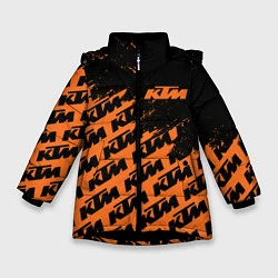 Куртка зимняя для девочки KTM КТМ, цвет: 3D-черный