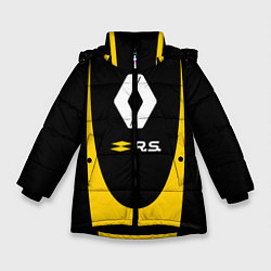 Куртка зимняя для девочки RENAULT SPORT, цвет: 3D-черный
