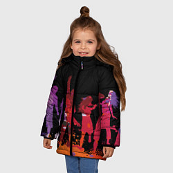 Куртка зимняя для девочки Танцы, цвет: 3D-светло-серый — фото 2