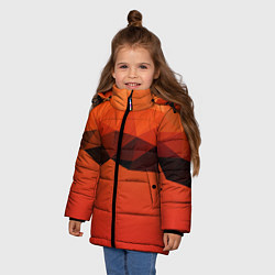 Куртка зимняя для девочки Геометрические облака, цвет: 3D-красный — фото 2