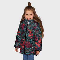 Куртка зимняя для девочки Предвестники, цвет: 3D-красный — фото 2