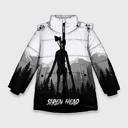 Куртка зимняя для девочки SIREN HEAD DARK FOREST, цвет: 3D-черный