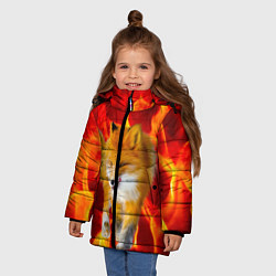 Куртка зимняя для девочки Fire Fox, цвет: 3D-черный — фото 2