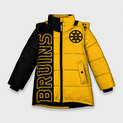 Куртка зимняя для девочки NHL BOSTON BRUINS, цвет: 3D-черный