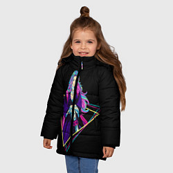 Куртка зимняя для девочки BLEACH - Рангику Мацумото, цвет: 3D-черный — фото 2