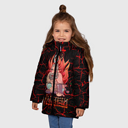 Куртка зимняя для девочки Valheim Кузнец, цвет: 3D-черный — фото 2