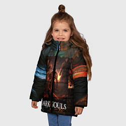 Куртка зимняя для девочки DARKSOULS ТЕМНЫЕ ДУШИ, цвет: 3D-черный — фото 2