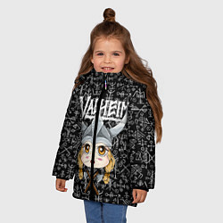 Куртка зимняя для девочки Valheim Girl, цвет: 3D-черный — фото 2