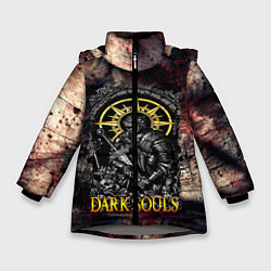 Куртка зимняя для девочки DARKSOULS ТЕМНЫЕ ДУШИ, цвет: 3D-светло-серый