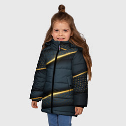 Куртка зимняя для девочки 3D luxury gold, цвет: 3D-красный — фото 2