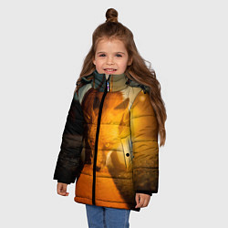 Куртка зимняя для девочки Лиса с рогами оленя, цвет: 3D-черный — фото 2