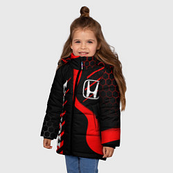 Куртка зимняя для девочки HONDA ХОНДА СПОРТ, цвет: 3D-черный — фото 2