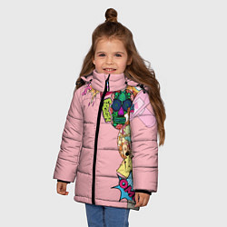 Куртка зимняя для девочки Sticker boom!, цвет: 3D-черный — фото 2