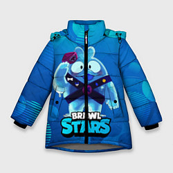 Куртка зимняя для девочки Сквик Squeak Brawl Stars, цвет: 3D-светло-серый