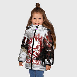 Куртка зимняя для девочки SAMURAI 2077, цвет: 3D-черный — фото 2