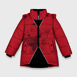 Куртка зимняя для девочки Harden, цвет: 3D-черный