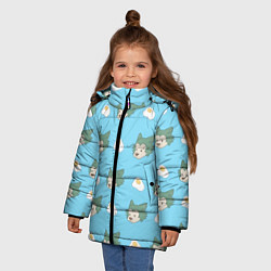 Куртка зимняя для девочки Legosi pattern, цвет: 3D-черный — фото 2
