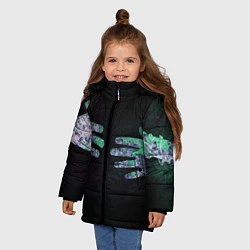 Куртка зимняя для девочки HANDS, цвет: 3D-черный — фото 2