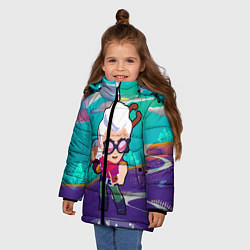 Куртка зимняя для девочки Белль Belle Brawl Stars, цвет: 3D-черный — фото 2