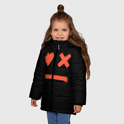 Куртка зимняя для девочки Smile Love Death and Robots, цвет: 3D-черный — фото 2