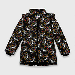 Куртка зимняя для девочки METALLICAT, цвет: 3D-черный