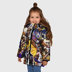 Куртка зимняя для девочки КОБИ БРАЙАНТ KOBE BRYANT, цвет: 3D-черный — фото 2