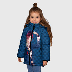 Куртка зимняя для девочки Чуя Накахара, цвет: 3D-красный — фото 2