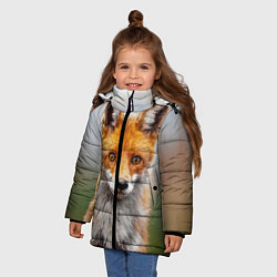 Куртка зимняя для девочки Рыжая лисица, цвет: 3D-черный — фото 2
