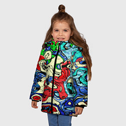 Куртка зимняя для девочки Multicolored, цвет: 3D-черный — фото 2