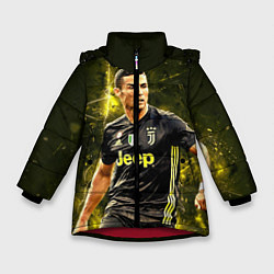 Куртка зимняя для девочки Cristiano Ronaldo Juventus, цвет: 3D-красный