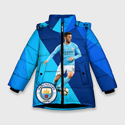 Куртка зимняя для девочки Бернарду Силва Манчестер Сити, цвет: 3D-черный